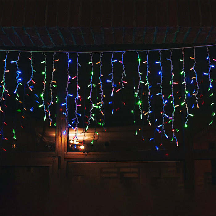 Электрогирлянда Бахрома, 9м, 288 ламп, цветная