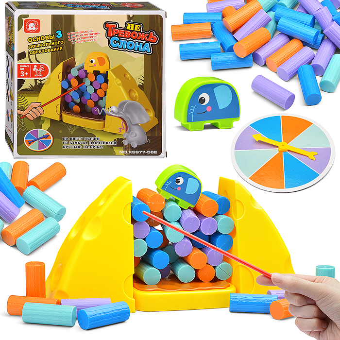 Игра настольная XS977-56E "Не тревожь слона" в коробке