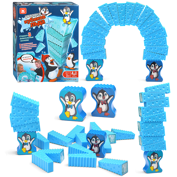 Игра настольная XS977-51E "Укладка кубиков льда" в коробке