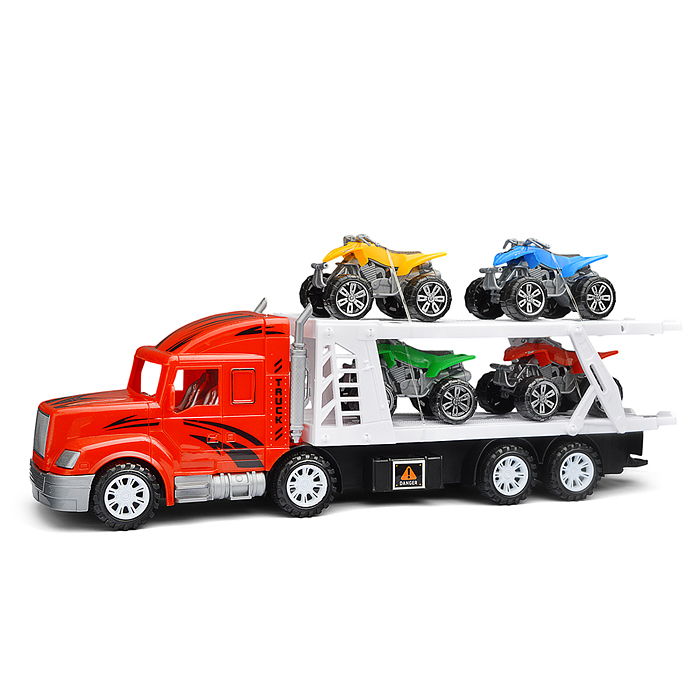 Автовоз DC998-39 "Мега сила" с квадроциклами, под колпаком