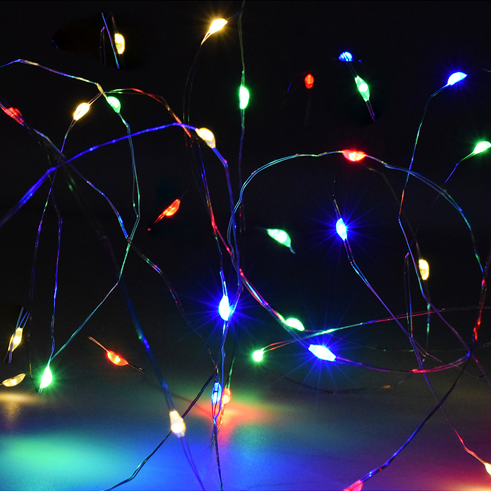 Электрогирлянда 20м, 200 ламп, цветная