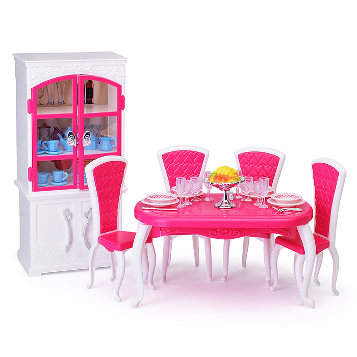 Фото к товару Набор мебели для кукол 3012 "Столовая" в коробке Набор мебели для кукол 3012 "Столовая" в коробке