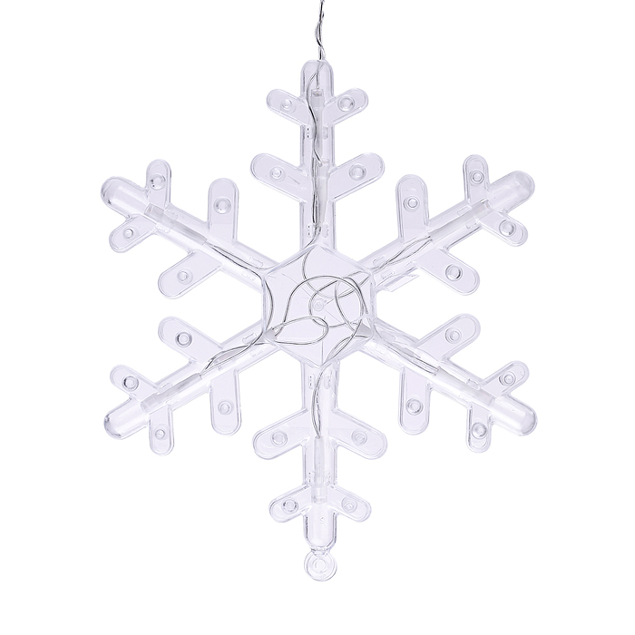 Электрогирлянда интерьерная "Звёздочки и снежинки" тёплый свет