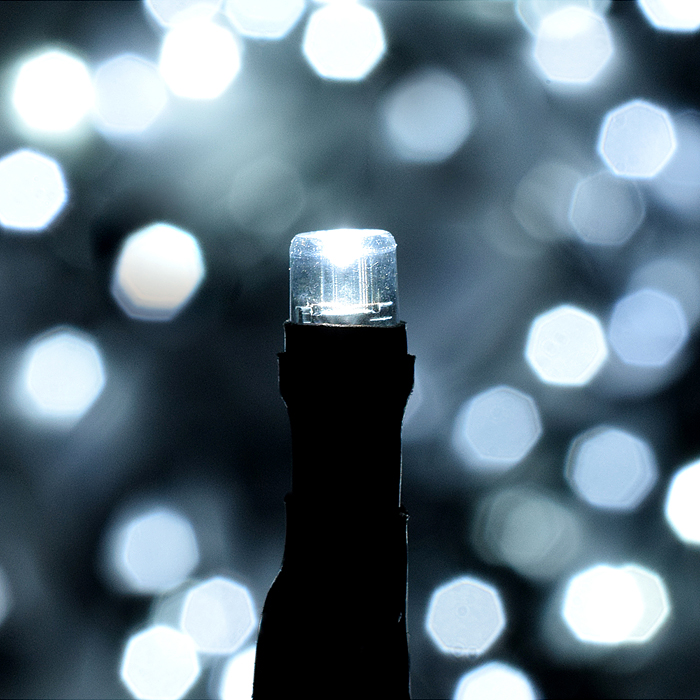 Электрогирлянда 9м, 100 ламп, холодный