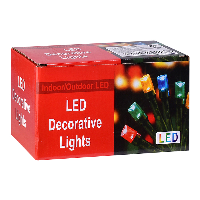 Электрогирлянда 9м, 100 ламп, холодный