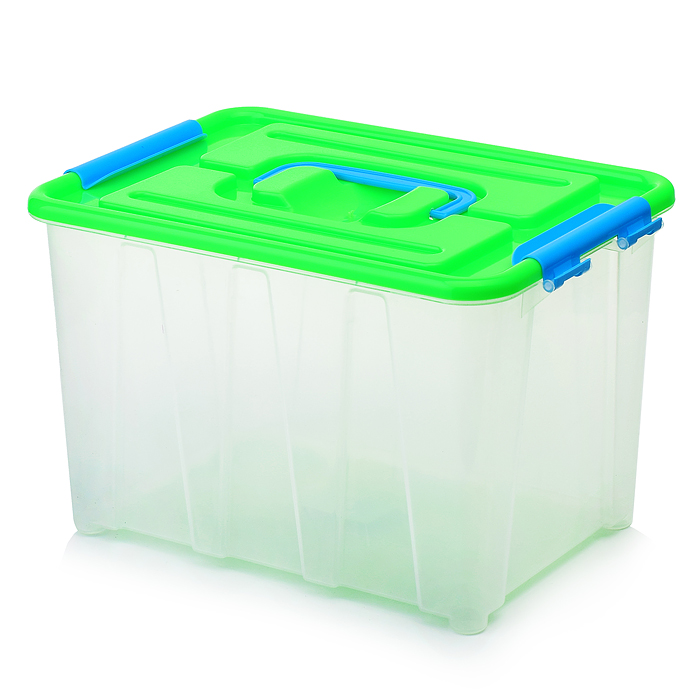 Контейнер для хранения, пластиковый, 6 литров, габариты 285x190x180 мм, выдерживает вес до 10 кг.