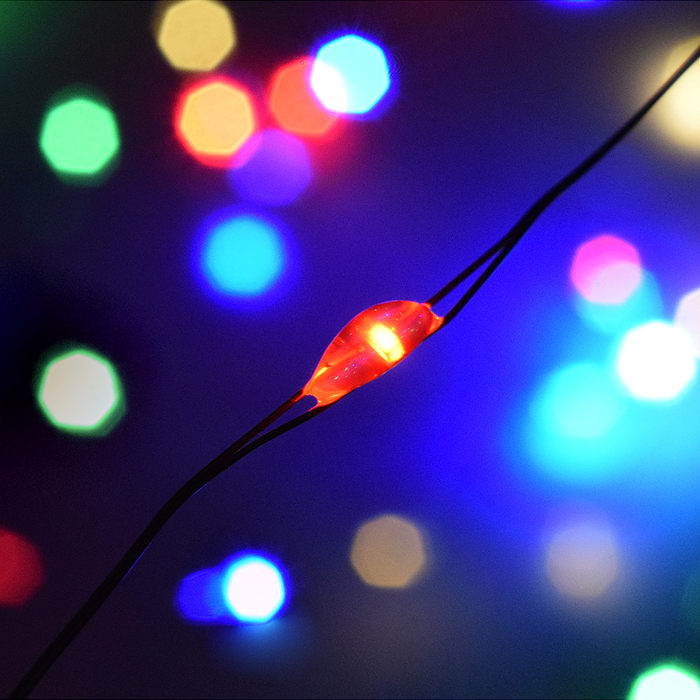 Электрогирлянда 5м, 50 ламп, цветная
