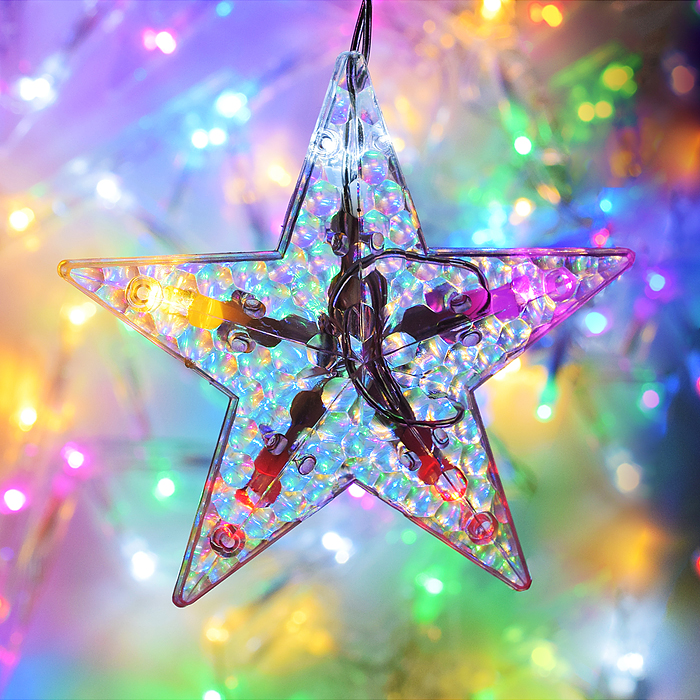 Электрогирлянда интерьерная "Звёзды" цветная