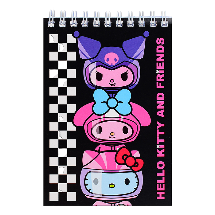 Фото к товару Блокнот "Hello Kitty and friends" формат А6, 60 листов, на гребне, целлюлозный картон Блокнот "Hello Kitty and friends" формат А6, 60 листов, на гребне, целлюлозный картон