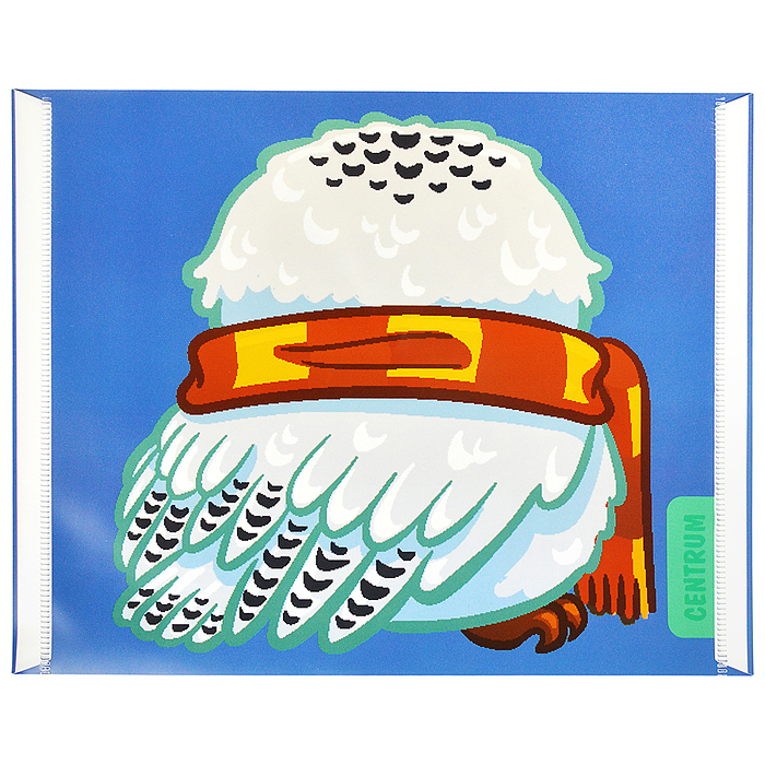 Папка-конверт на кнопке А5, пластик, "Сова" 180 мкм, двусторонняя печать