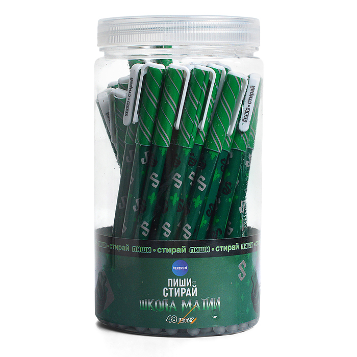 Ручка гелевая со стираемыми чернилами "Школа магии" цвет чернил синий, 0,5 мм, в друме