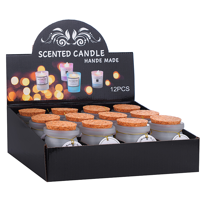 Свеча декоративная 00-7033 "Арома" с пробковой крышкой