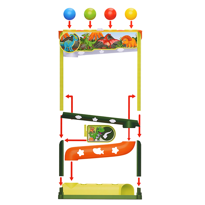 Игровой набор LM9003 "Трек-Динозаврики" в коробке