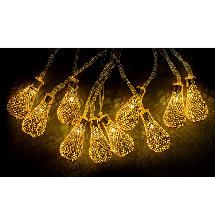 Электрогирлянда Стильные лампы, 2м, 10 ламп