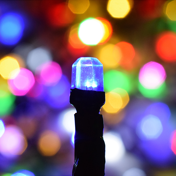 Электрогирлянда 9,5м, 100 ламп, цветная