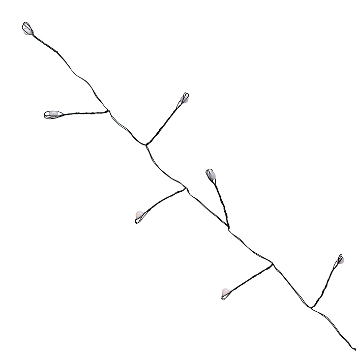 Электрогирлянда Мишура, 3м, 100 ламп, цветная, зеленый провод