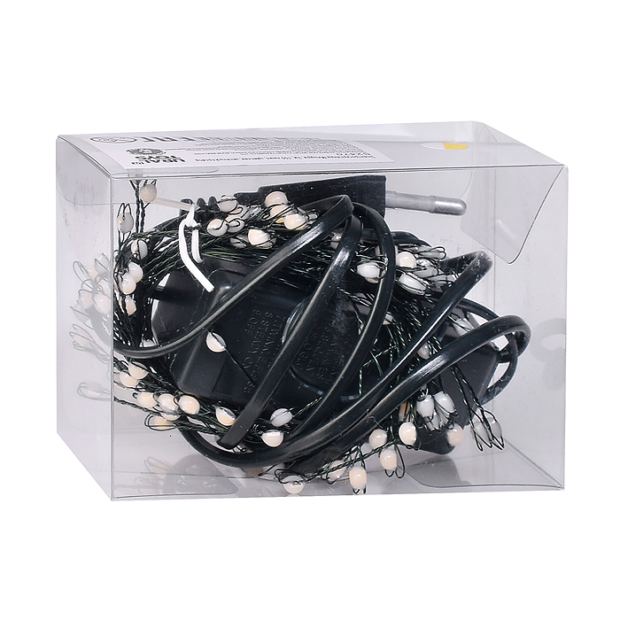 Электрогирлянда Мишура, 3м, 100 ламп, цветная, зеленый провод