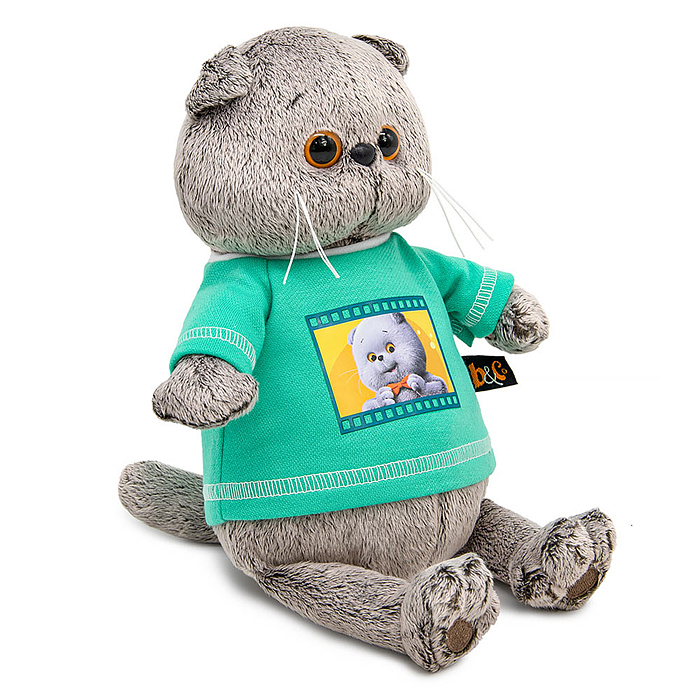 Кот Басик в лонгсливе с принтом "Мультсериал"