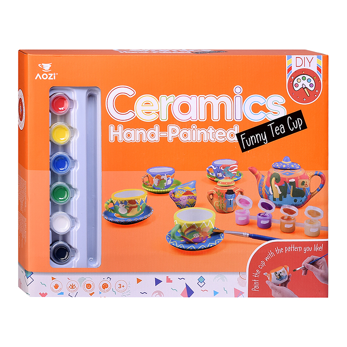 Набор творческая мастерская 2020-7A "Раскрась посудку" в коробке