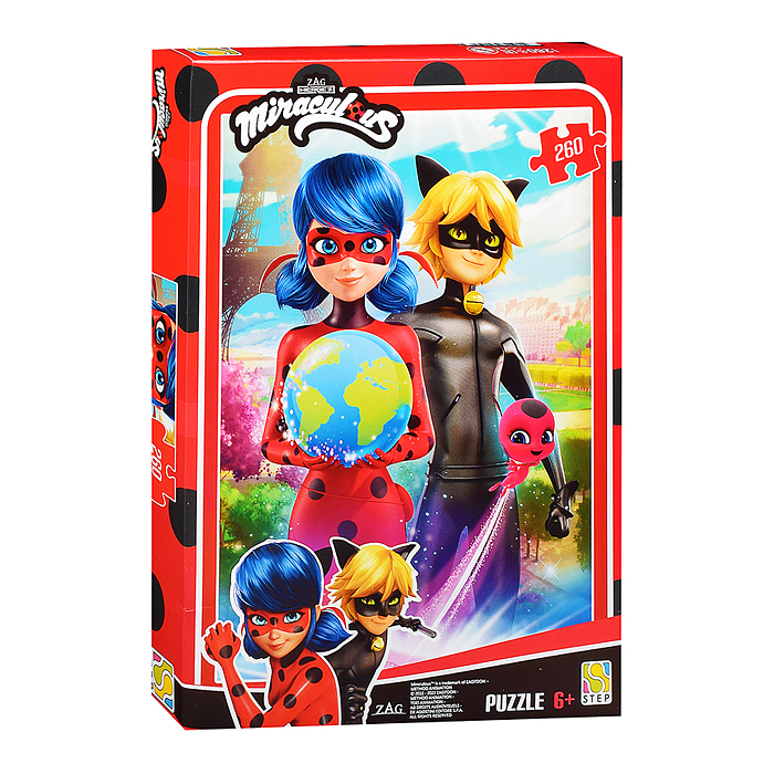 Пазлы 260 "Леди Баг и Супер-Кот"