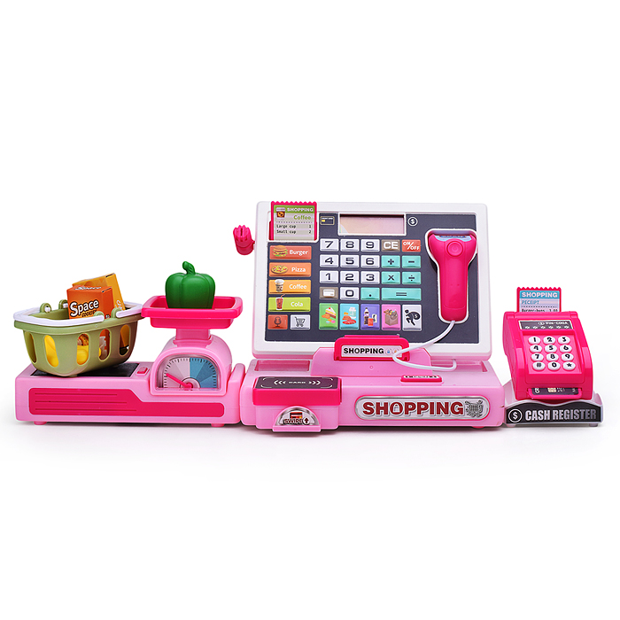 Игровой набор 818-391M "Касса со сканером" с аксессуарами, в коробке