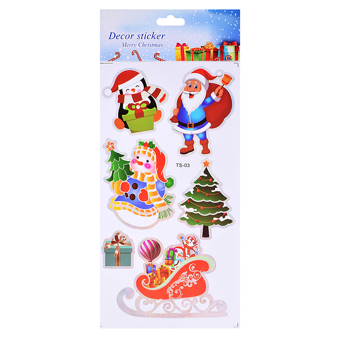Наклейки для декора S2673 "Новогодние мотивы" (24х12 см)