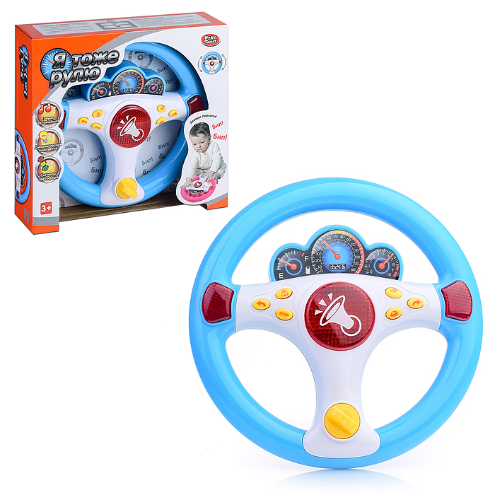 Фото к товару Руль 7749 "Заводи поехали!" на батарейках, в коробке Руль 7749 "Заводи поехали!" на батарейках, в коробке