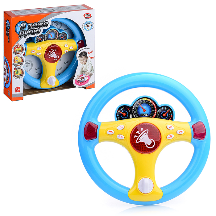 Фото к товару Руль 7749 "Заводи поехали!" на батарейках, в коробке Руль 7749 "Заводи поехали!" на батарейках, в коробке