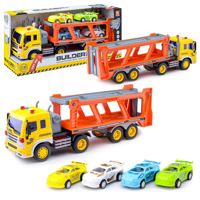 Машина WY570B "Автовоз" 1:16 (свет, звук) на батарейках, в коробке
