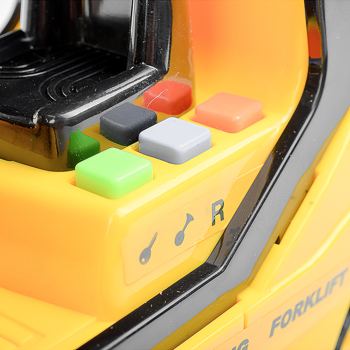 Машина WY692A "Погрузчик" с бочками и поддоном 1:16 (свет, звук) в коробке