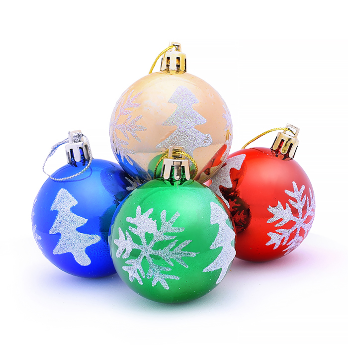 Набор шаров S1289 "Цветные блики" (5см) в коробке