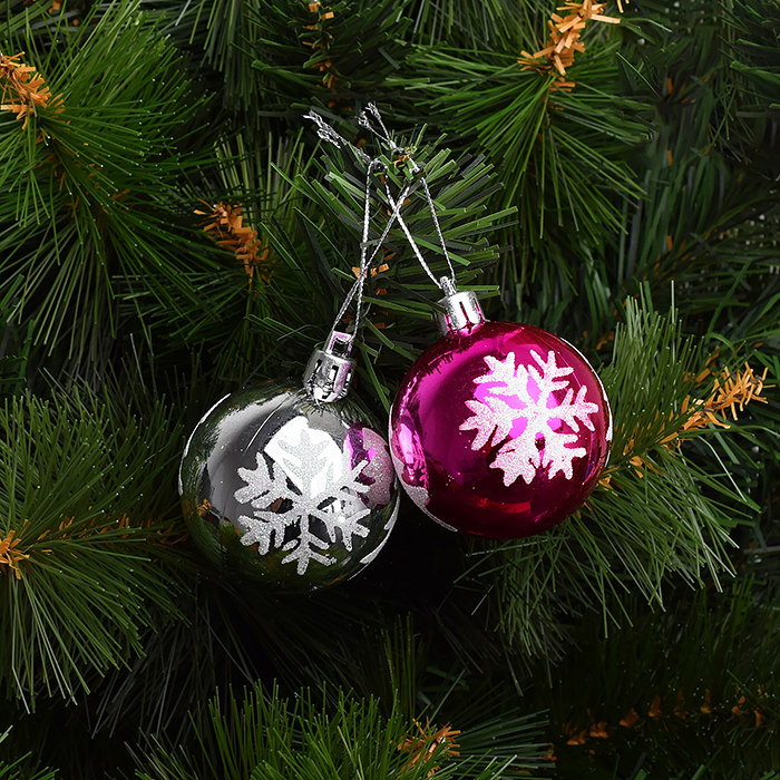 Набор шаров S1289 "Цветные блики" (5см) в коробке