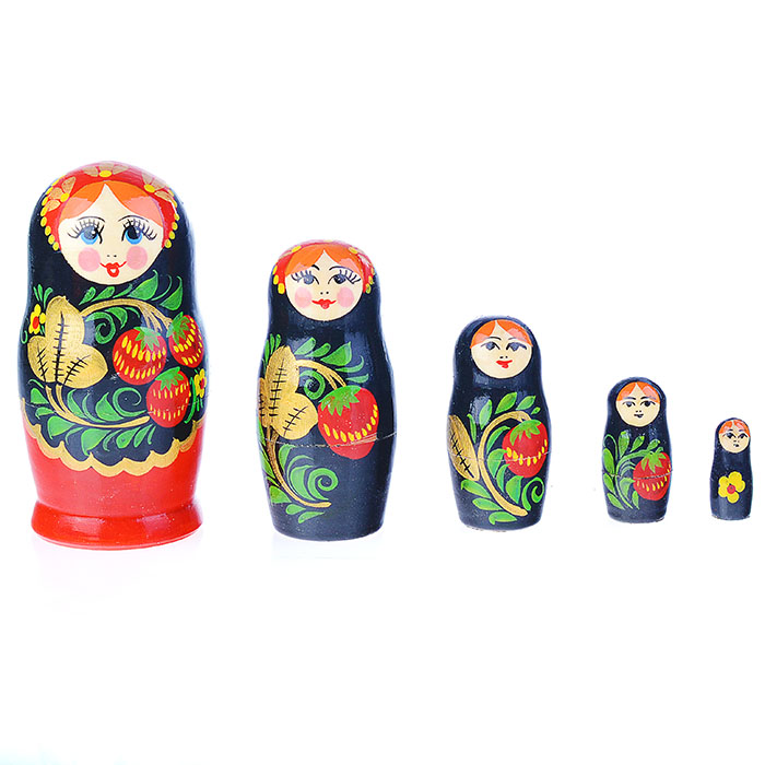 Матрешка 5 в 1 "Хохлома" малая