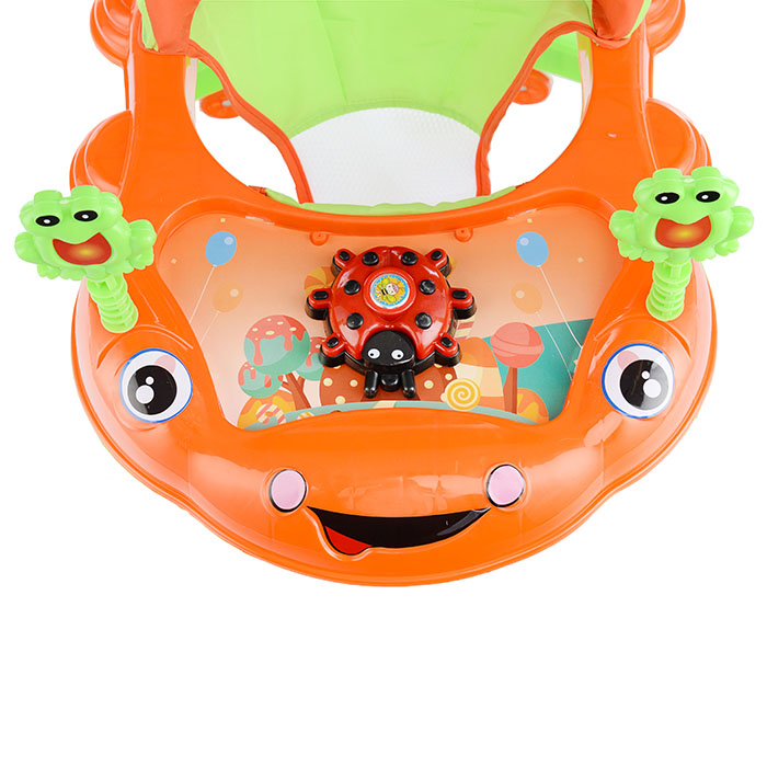 Ходунки 901-Q-3 "Божья коровка" (зеленый-оранжевый) в пакете