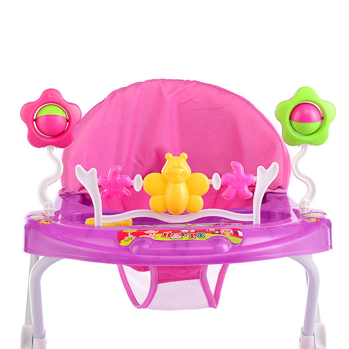 Ходунки 902-B-4 "Бабочка с цветочками" (розовый) в пакете