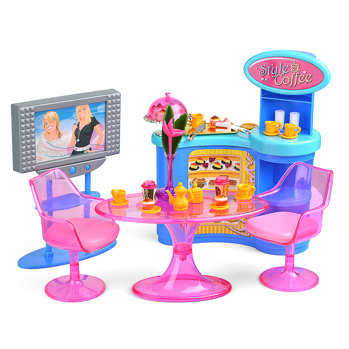 Набор мебели для кукол 2918 "Кофейня" в коробке