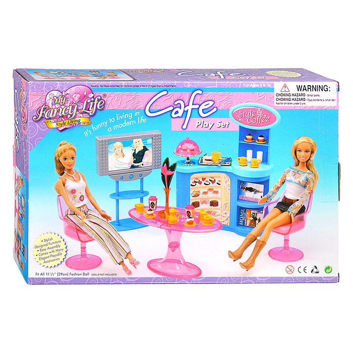 Набор мебели для кукол 2918 "Кофейня" в коробке