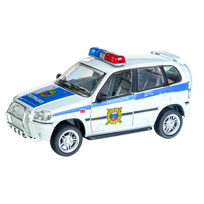 Машина 9079-F "Автопарк. Полиция" на батарейках, в коробке