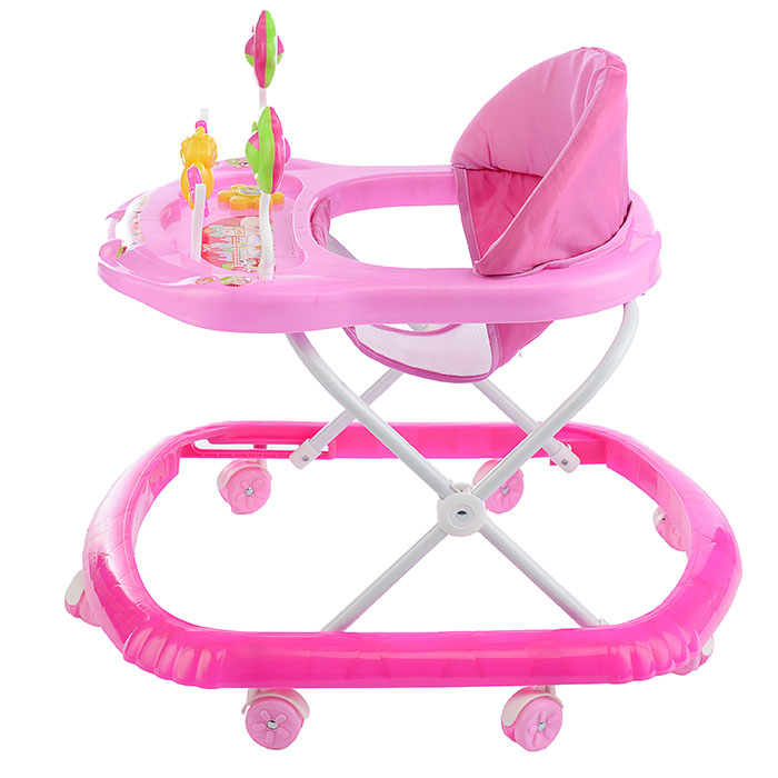 Ходунки 902-B-1 "Бабочка с цветочками" (розовый) в пакете