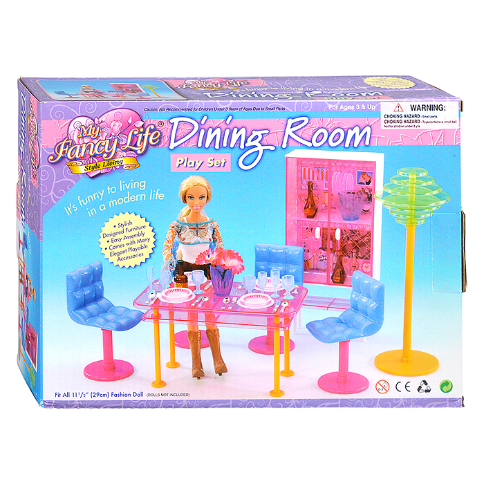 Набор мебели для кукол 2912 "Столовая" в коробке