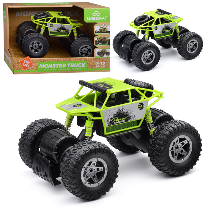 Машина WY663А "Внедорожник" 1:12 (свет, звук) в коробке (цвет зеленый)