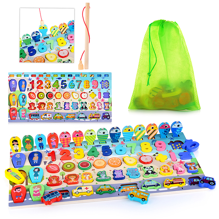 Набор D1163 "Сортер-Вкладыш" MAXI с магнитной рыбалкой, в пакете