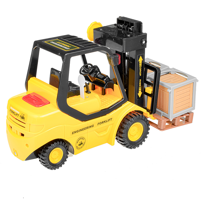 Машина WY691A "Погрузчик" с ящиками и поддоном 1:16 (свет, звук) в коробке