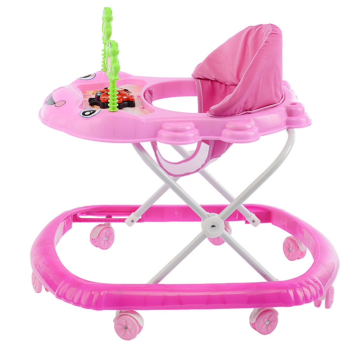 Ходунки 901-Q-1 "Божья коровка" розовые, в пакете