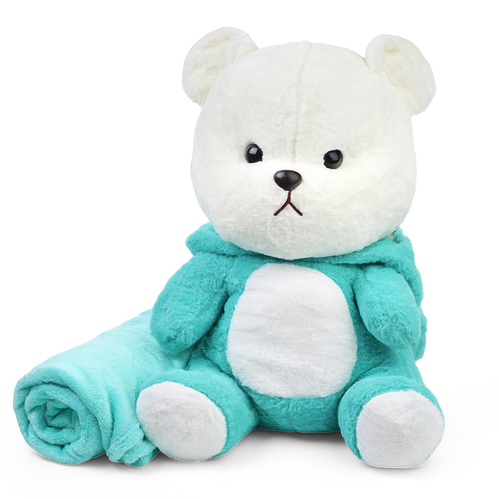 Мягкая игрушка М1210 "Медведь Малыш" с пледом, 45 см.