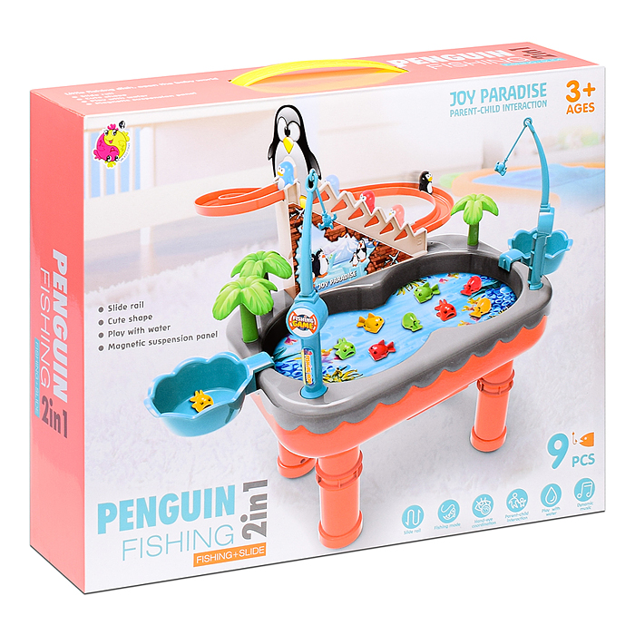 Рыбалка 7713B "Рыбачим с пингвиненком" на батарейках, в коробке