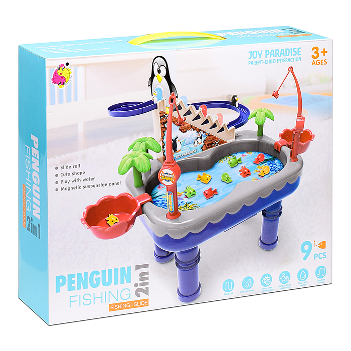 Рыбалка 7713B "Рыбачим с пингвиненком" на батарейках, в коробке