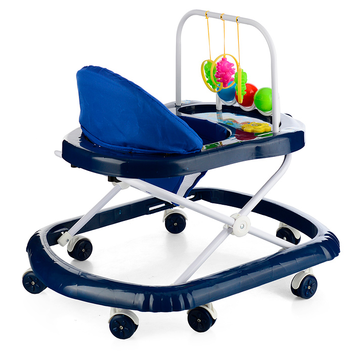 Ходунки 902-E-5 "Шарики" с подвесными игрушками (синий) в пакете