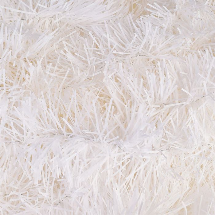 Новогоднее украшение S1919 "Мишура" молочно-белая (9*200см.)