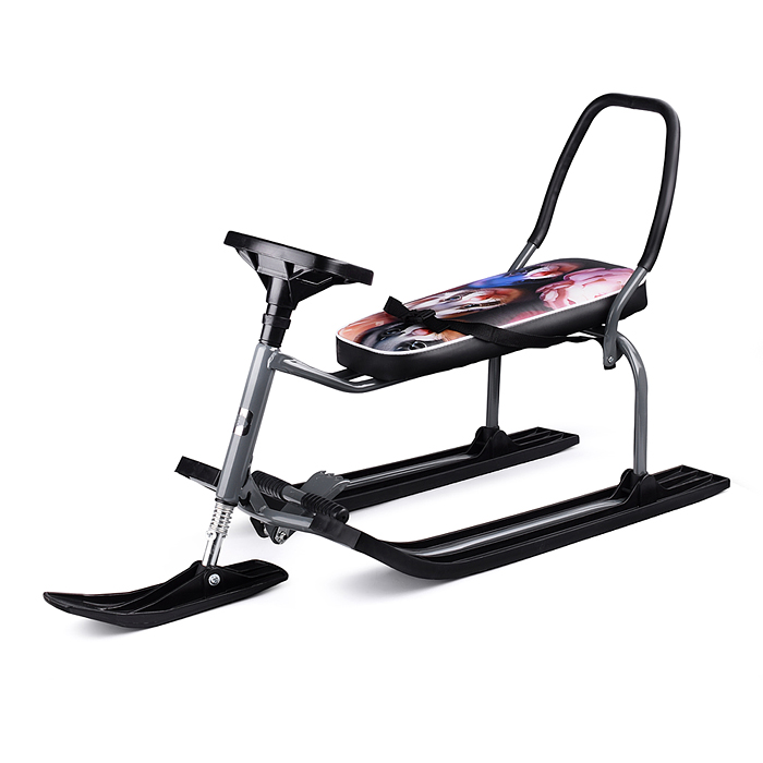 Игрушка Снегокат детский 501 "TANDEM" разборный для двоих со складной спинкой (Хорьки)